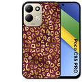 Coque pour POCO C95 PRO leopard grenat