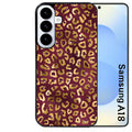 Coque pour Galaxy A08 A18 A28 A38 A58 leopard grenat