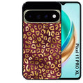 Coque pour Pixel 10 / 11 / PRO / XL leopard grenat