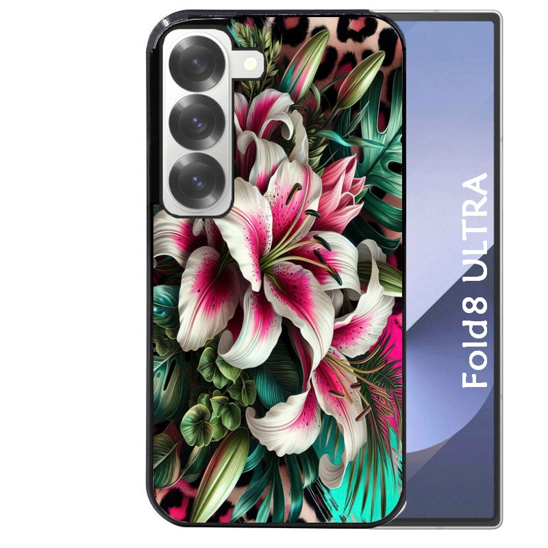 Coque pour Z FOLD 8 ULTRA leopard hibiscus
