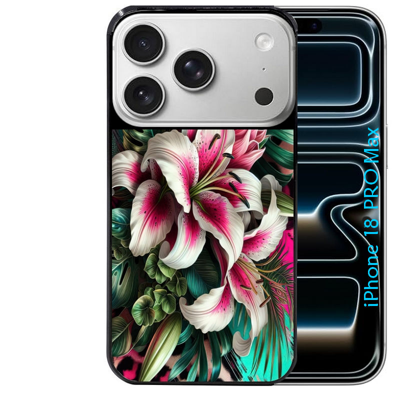 Coque pour Iphone 18 / PRO / PRO MAX / 18E leopard hibiscus