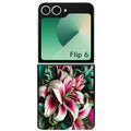 Coque pour Z FLIP 6 7 8 leopard hibiscus