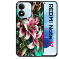 Coque pour Redmi Note 17 et PRO 4G 5G Max leopard hibiscus