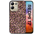 Coque pour Redmi 17 et 17C 4G 5G leopard rose