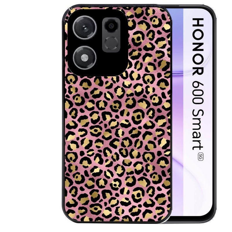 Coque pour Honor 600 SMART leopard rose