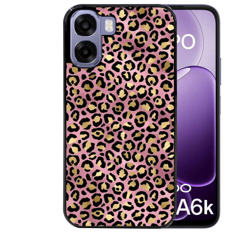 Coque pour Oppo A6 A6 A6K leopard rose