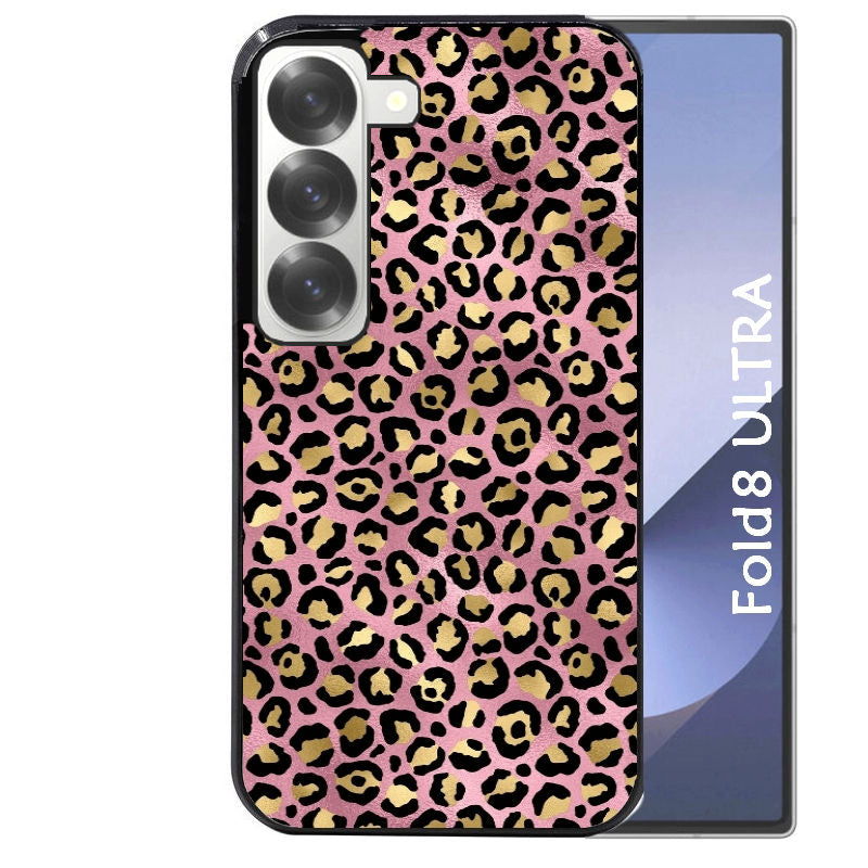 Coque pour Z Fold 8 / ULTRA leopard rose