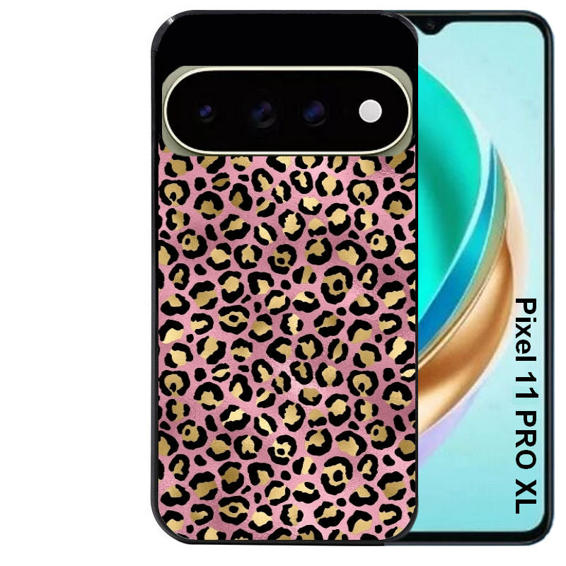 Coque pour Pixel 10 / 11 / PRO / XL leopard rose