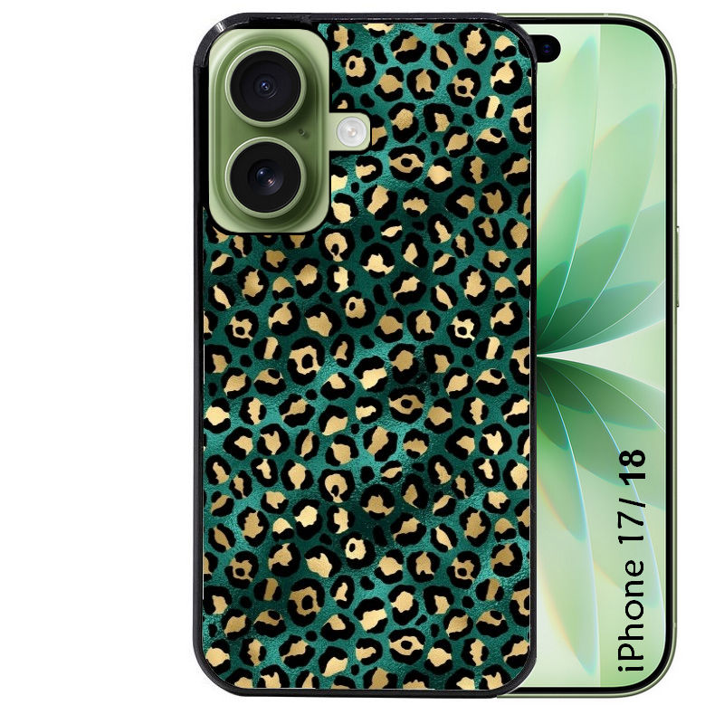 Coque pour Iphone 18 / PRO / PRO MAX / 18E leopard vert