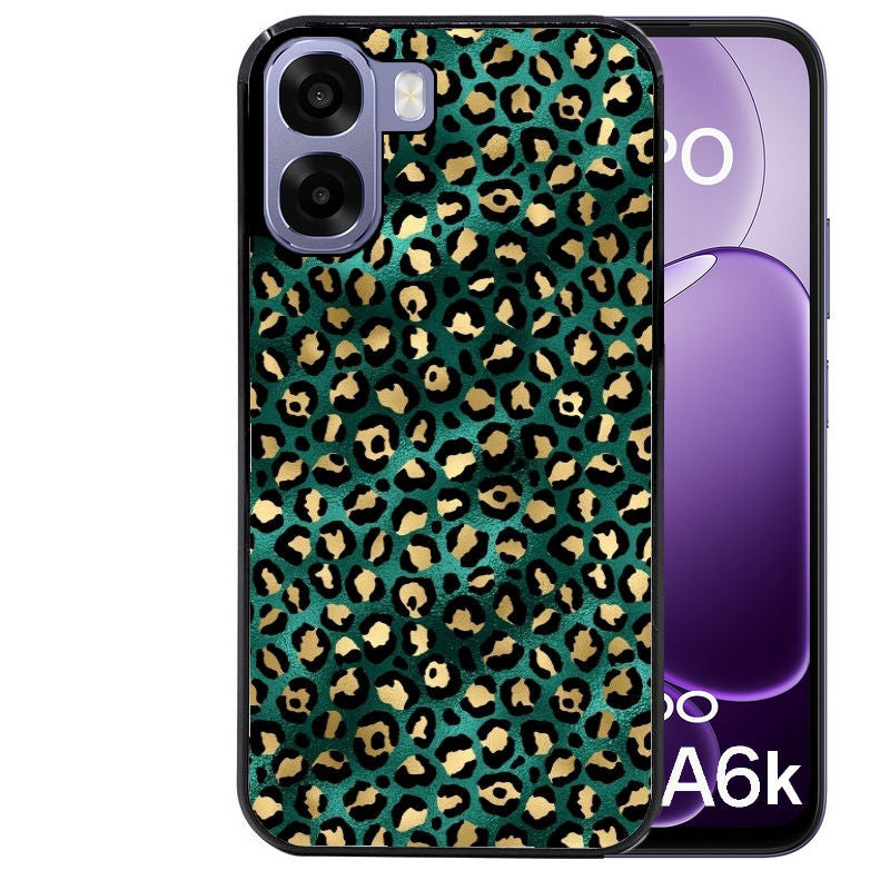 Coque pour Oppo A6 A6 A6K leopard vert