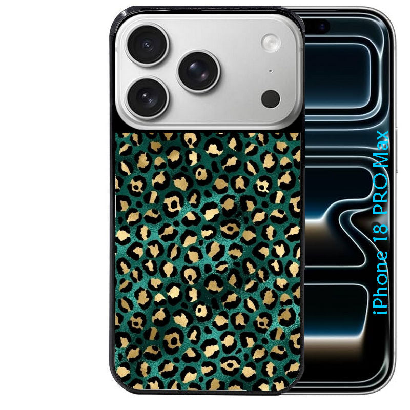 Coque pour Iphone 18 / PRO / PRO MAX / 18E leopard vert