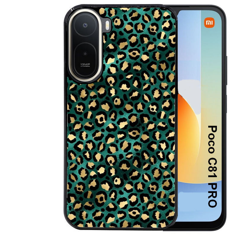 Coque pour POCO C81 PRO leopard vert