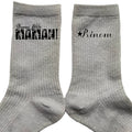 Chaussettes personnalisée paillettes argent motif bonne fëte maman
