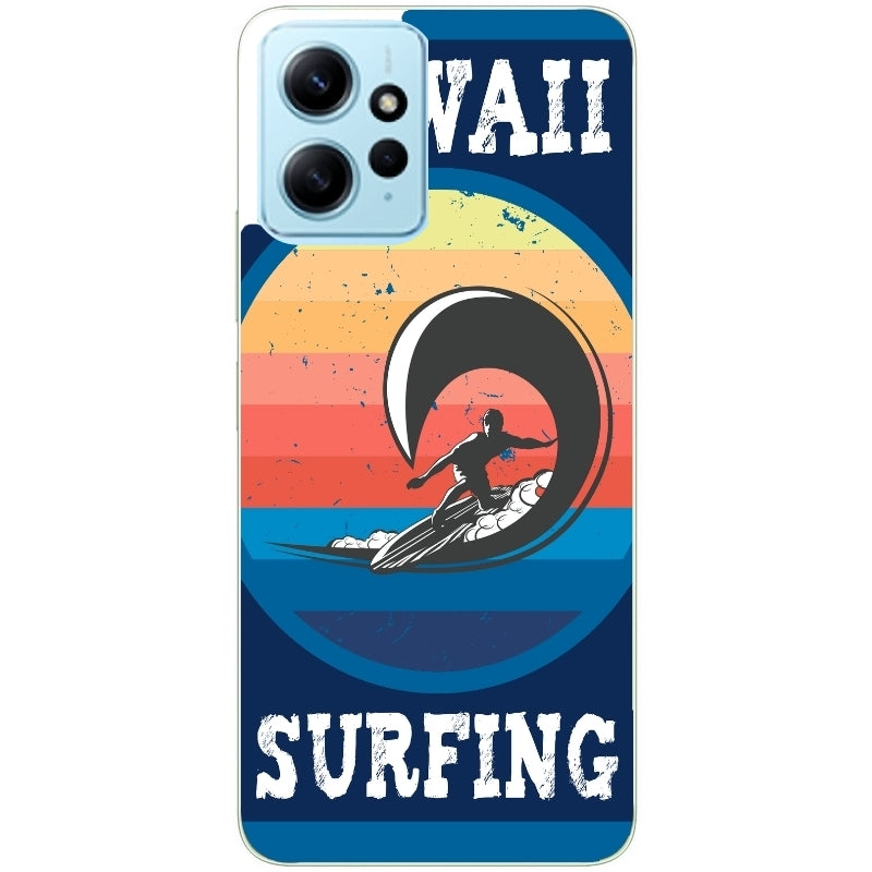 Coque taperso pour POCO X5 5G avec motif hawaii et surf protection antichoc personnalisée