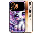 Coque noire taperso pour Honor 600 et 600 PRO avec motif licorne style anime protection antichoc personnalisée