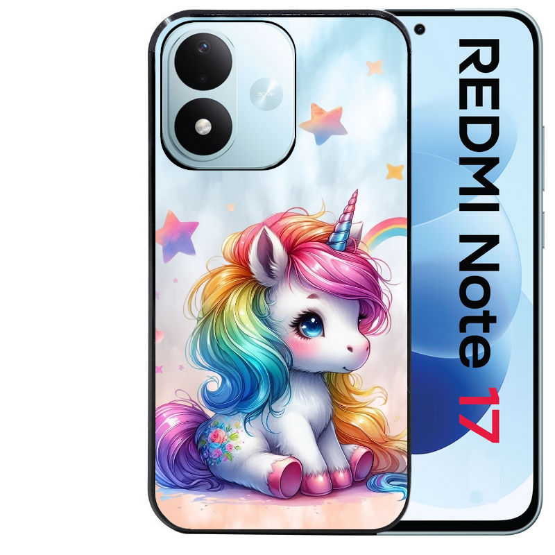 Coque pour Redmi Note 17 et PRO 4G 5G Max licorne et etoiles