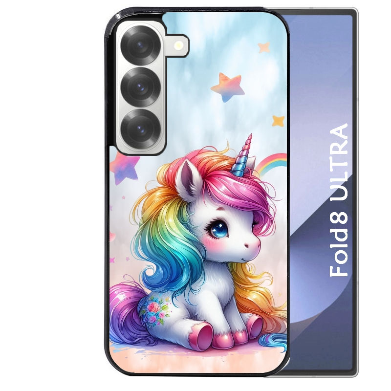 Coque pour Z Fold 8 / ULTRA licorne et etoiles