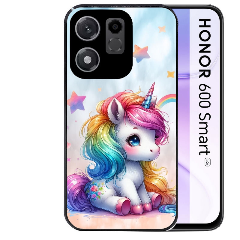 Coque pour Honor 600 SMART licorne et etoiles