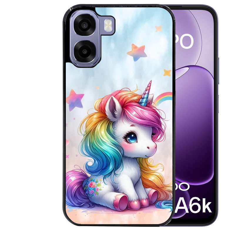 Coque pour Oppo A6 A6 A6K licorne et etoiles
