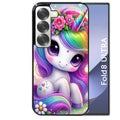 Coque pour Z FOLD 8 ULTRA licorne et fleurs