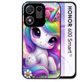 Coque pour Honor 600 SMART licorne et fleurs