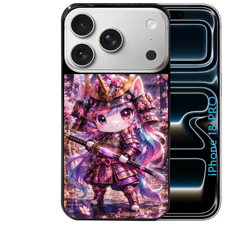 Coque pour Iphone 18 / PRO / PRO MAX / 18E licorne manga samourai