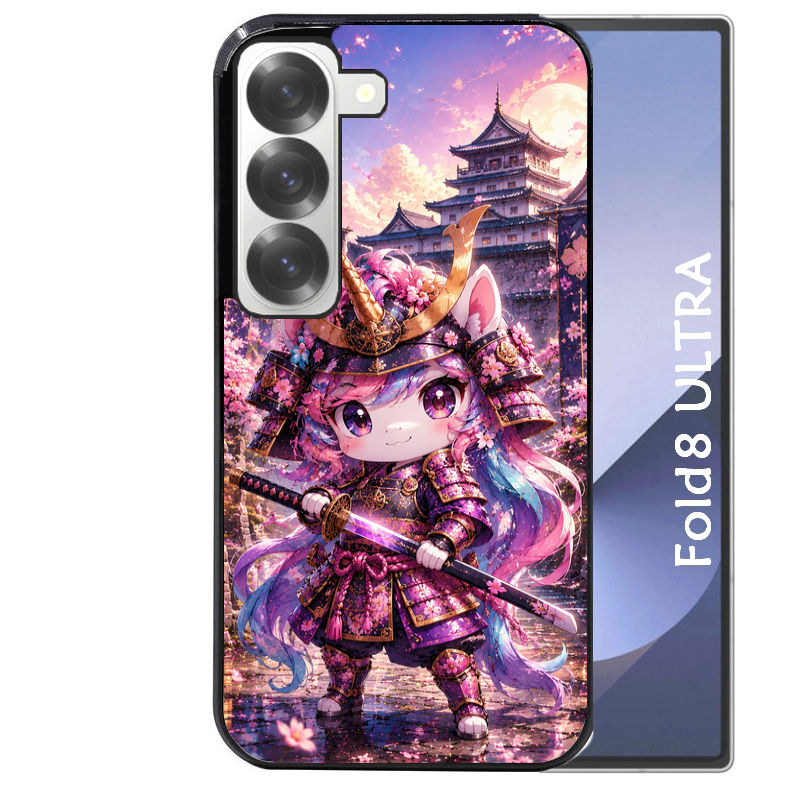 Coque pour Z FOLD 8 ULTRA licorne manga samourai