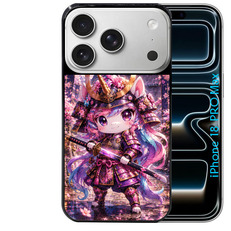 Coque pour Iphone 18 / PRO / PRO MAX / 18E licorne manga samourai