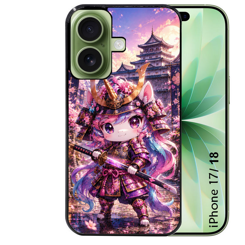 Coque pour Iphone 18 / PRO / PRO MAX / 18E licorne manga samourai