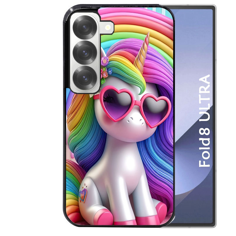 Coque pour Z FOLD 8 ULTRA licorne pop art