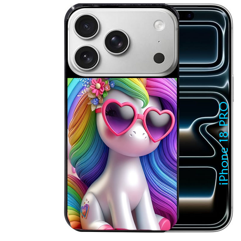 Coque pour Iphone 18 / PRO / PRO MAX / 18E licorne pop art