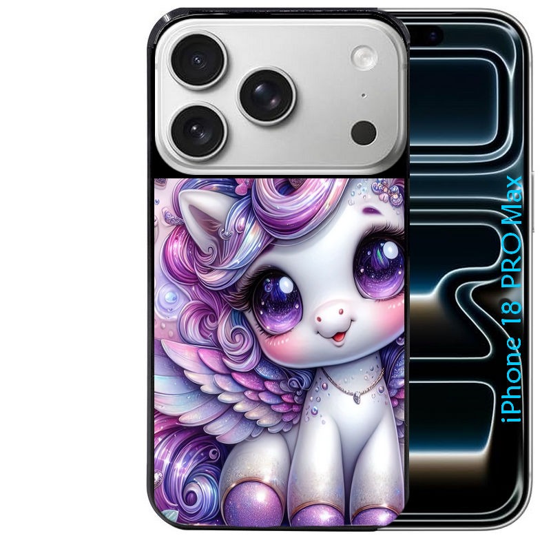 Coque pour Iphone 18 / PRO / PRO MAX / 18E licorne violette