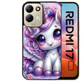 Coque pour Redmi 17 et 17C 4G 5G licorne violette