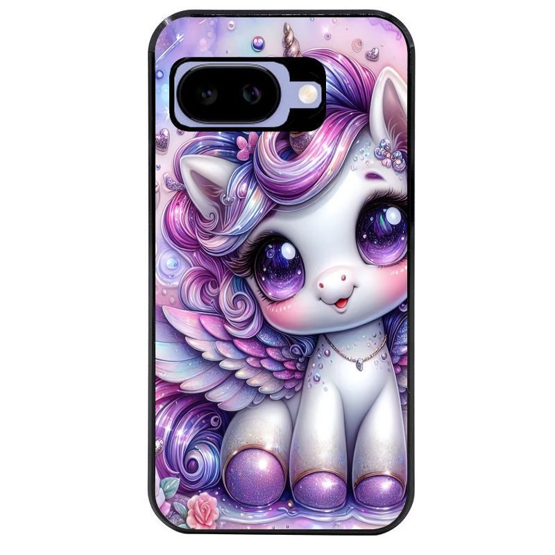 Coque pour Pixel 8A 9A 10A licorne violette