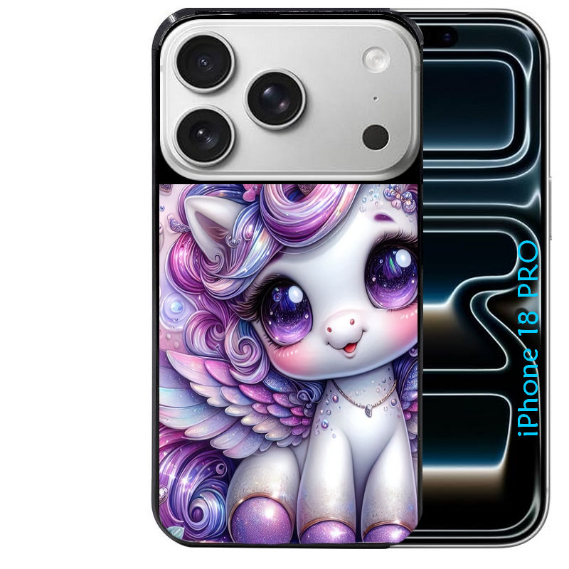 Coque pour Iphone 18 / PRO / PRO MAX / 18E licorne violette