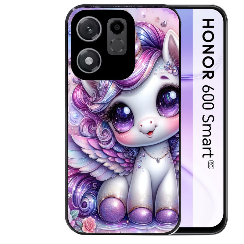 Coque pour Honor 600 SMART licorne violette