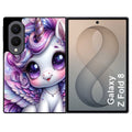 Coque pour Z FOLD 8 licorne violette