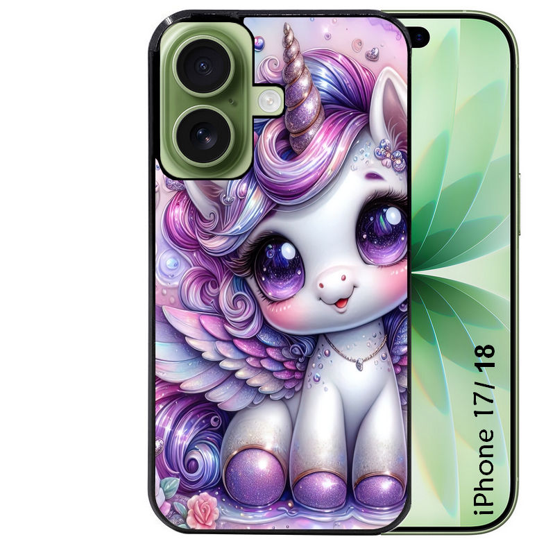 Coque pour Iphone 18 / PRO / PRO MAX / 18E licorne violette