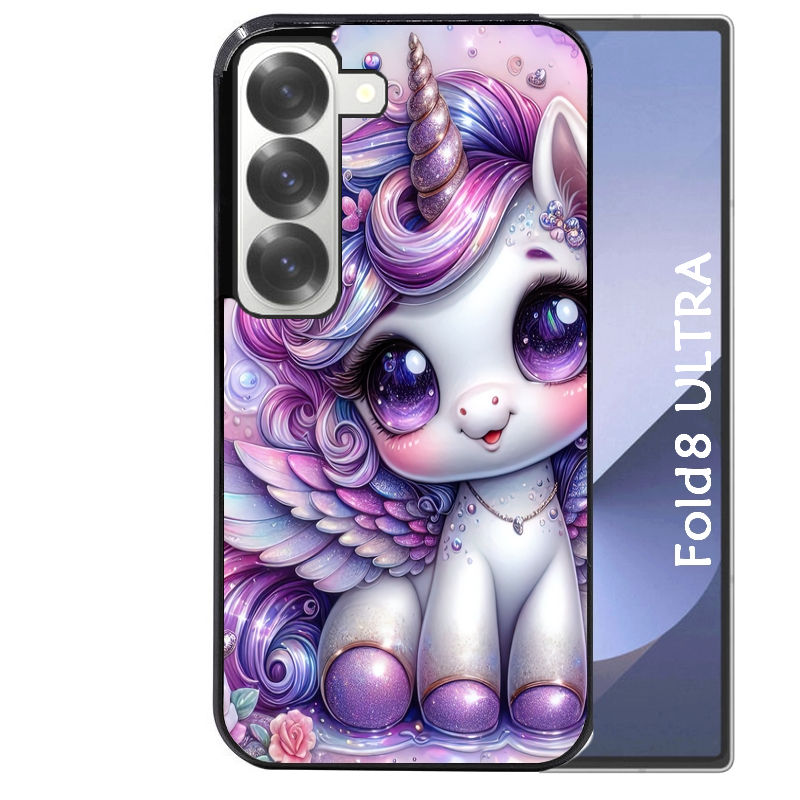 Coque pour Z Fold 8 / ULTRA licorne violette
