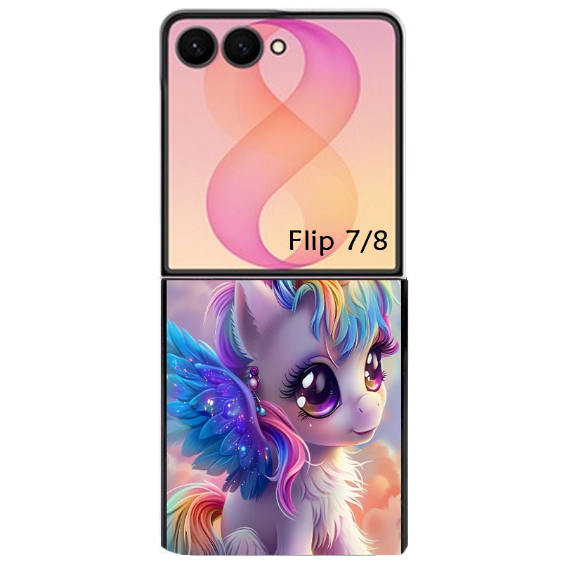 Coque pour Z FLIP 6 7 8 licorne anime