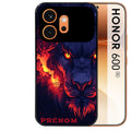 Coque noire taperso pour Honor 600 et 600 PRO avec motif lion anime protection antichoc personnalisée