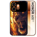 Coque noire taperso pour Honor 600 et 600 PRO avec motif lion flamme protection antichoc personnalisée