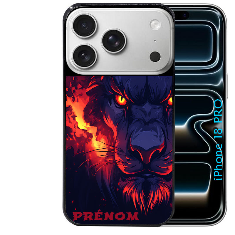 Coque pour Iphone 18 / PRO / PRO MAX / 18E personnalisée lion anime