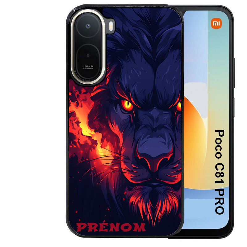 Coque pour POCO C81 PRO personnalisée lion anime