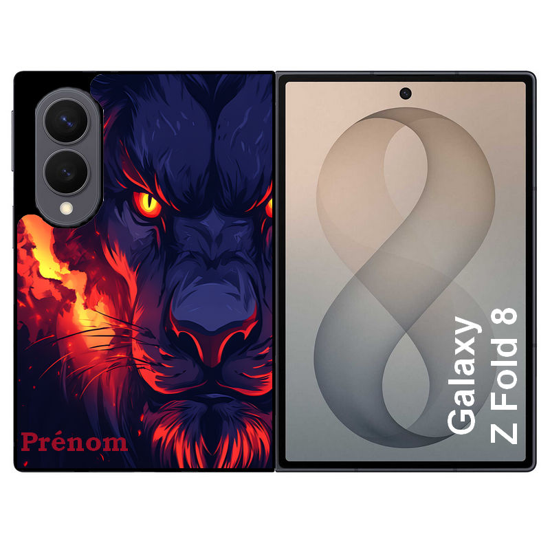 Coque pour Z FOLD 8 personnalisée lion anime