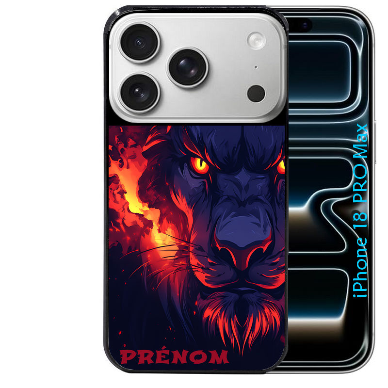 Coque pour Iphone 18 / PRO / PRO MAX / 18E personnalisée lion anime