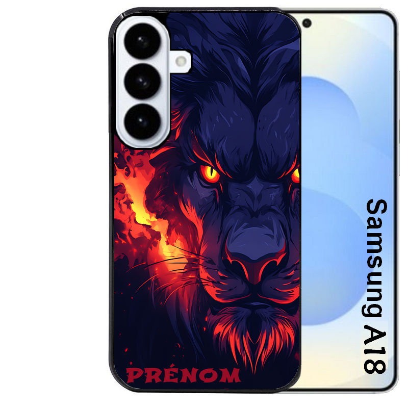 Coque pour Galaxy A08 A18 A28 A38 A58 personnalisée lion anime