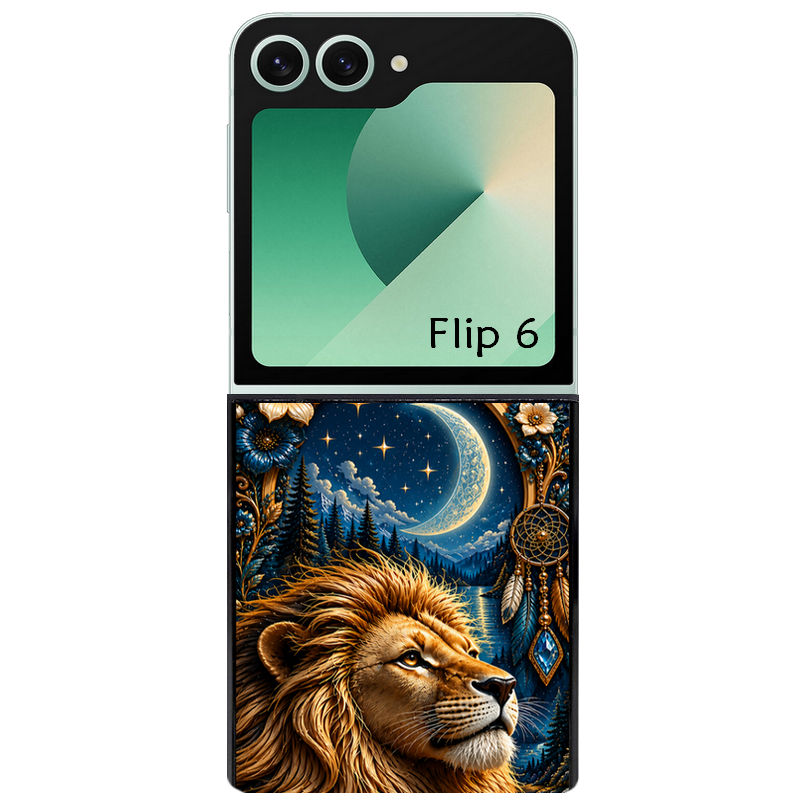 Coque pour Z FLIP 6 7 8 lion astro