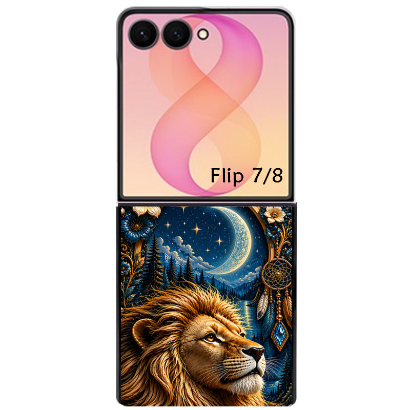 Coque pour Z FLIP 6 7 8 lion astro