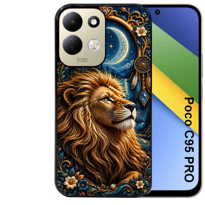 Coque pour POCO C95 PRO lion astro